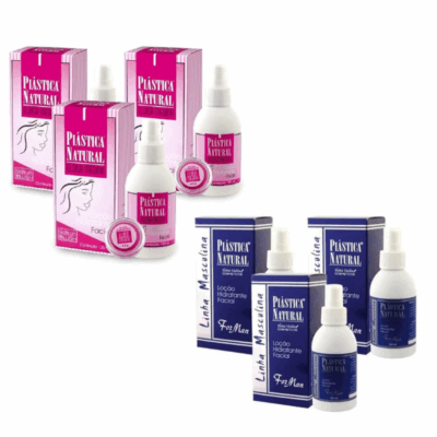 Plástica Natural 3 loções Femininas + 3 loções Masculina 120ml cada